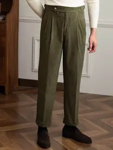 StyleCast x Revolte Men Regular Fit Mid-Rise Plain Trousers