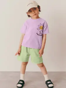 Xsole Girls Printed Short Sleeves T-shirt With Shorts