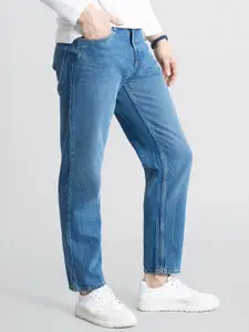 Snitch Men Solid Relaxed Fit Mid-Rise Light Fade Jeans