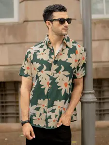 Powerlook Men Floral Printed Spread Collar Casual Shirt
