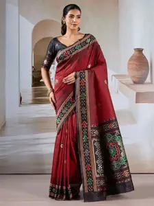 Saree mall Ethnic Motifs Printed Patola Sarees