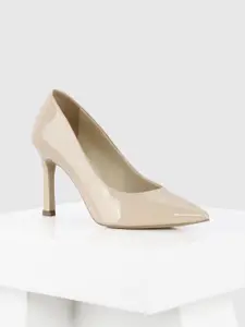 Oroh Coral Women Metallic Leather Slim Heel Pumps