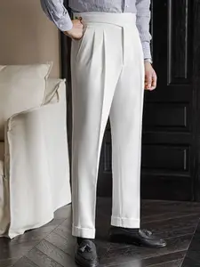 StyleCast x Revolte Men Regular Fit High-Rise Formal Trousers