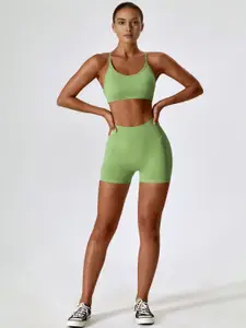 StyleCast Women Skinny Fit Mid-Rise Running Sports Shorts