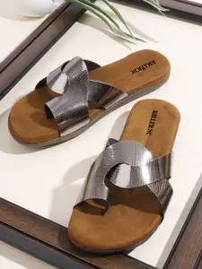 Killer Women Textured Synthetic Casual One Toe Flats