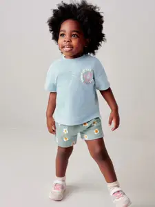 Xsole Girls Printed Short Sleeves T-shirt With Shorts