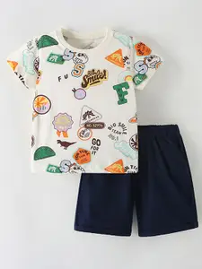 Xsole Girls Printed Short Sleeves T-shirt With Shorts