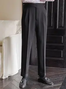 StyleCast x Revolte Men Plain High-Rise Formal Trousers