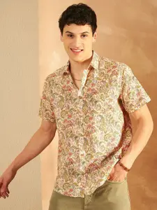 DENNISON Men Floral Block Printed Casual Shirt