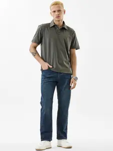 Snitch Men Blue Slim Fit Mid-Rise Light Fade Stretchable Jeans