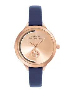 French Connection Women Dial & Leather Straps Analogue Watch FCB12UL