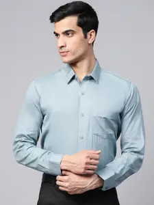 DENNISON Men Smart Slim Fit Solid Spread Collar Cotton Formal Shirt