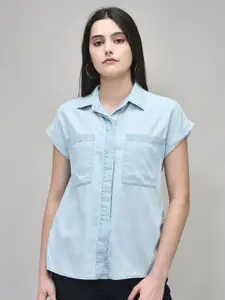 Woodland Women Shirt Collar Casual Shirt Style Top