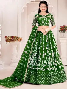 F Plus Fashion Girls Net Semi-Stitched Lehenga Choli