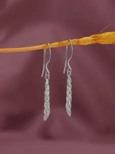 DressBerry 925 Sterling Silver Rhodium Plated CZ Spiral Drop Earring