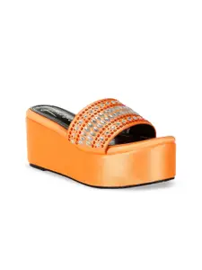 London Rag Women Embellished Flatform Sandals