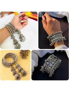 Sangria Set Of 2 Ghungroo Beaded Bangle