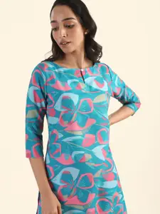 HAY Floral Printed Straight Kurta