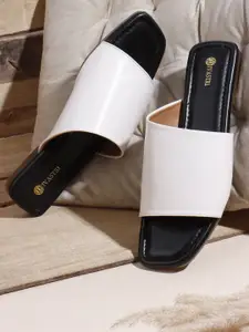 DIVASTRI Women Square Toe Open Toe Flats