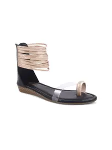 Padchin Women Open Toe Gladiators Flats