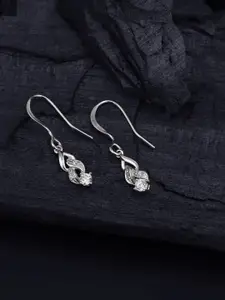 VANBELLE 925 Sterling Silver Rhodium Plated Dangling CZ Drop Earring