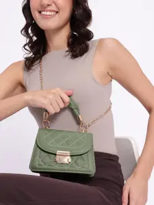 DressBerry Structured Satchel with Quilted