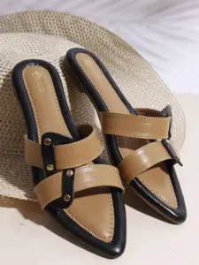 DIVASTRI Women Solid Slip-On Regular Open Toe Flats