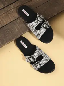 V-WALK Women Comfortable Slip-On Flats with Buckles