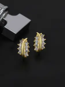 Anouk 925 Sterling Silver 18kt Gold Plated CZ Contemporary Stud Earring