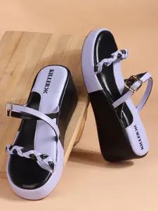 Killer Colourblocked Open Toe Wedge Sandals