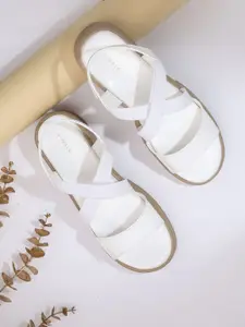 V-WALK Women Ankle Loop Regular Open Toe Flats