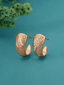 VANBELLE 925 Sterling Silver 18kt Rose Gold Plated Half Hoop Earring