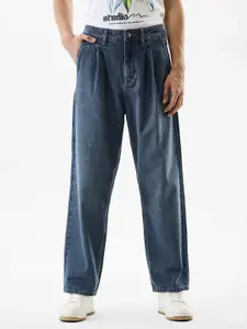 Snitch Men Baggy Fit Relaxed Fit Wide-Leg Jeans
