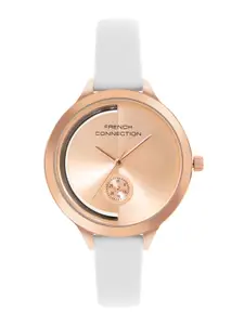 French Connection Women Dial & Leather Straps Analogue Watch FCB12WL