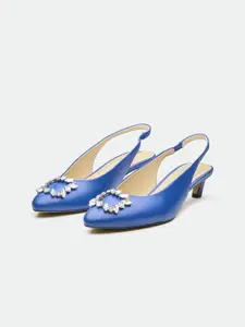 Oroh Women Embellished Leather Party Stiletto Heel Pumps