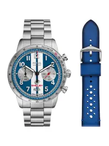 Fossil Men Dial & Stainless Steel Straps Analogue Watch LE1209SET