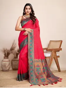 LeeliPeeri Designer Women Ethnic Motifs Woven Design Zari Saree