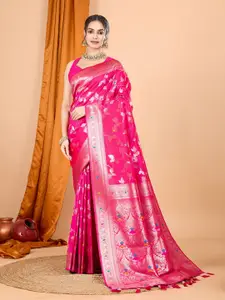 LeeliPeeri Designer Ethnic Motifs Zari Silk Blend Banarasi Saree