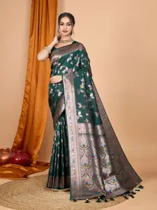 LeeliPeeri Designer Women Paisley Woven Design Zari Banarasi Saree