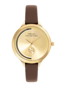 French Connection Women Dial & Leather Straps Analogue Watch FCB12BRL