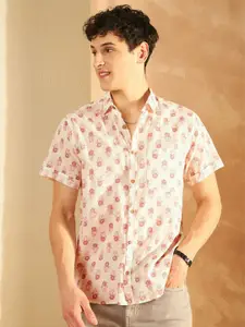 DENNISON Men Hand Block Printed Casual Shirt