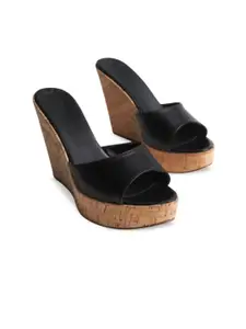 GLO GLAMP Women Solid Open Toe Wedge Regular Sandals