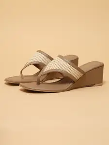 ERIDANI Birch Woven Wedge Heel Sandals
