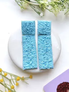 Crunchy Fashion Artificial Beaded Square Drop Earrings