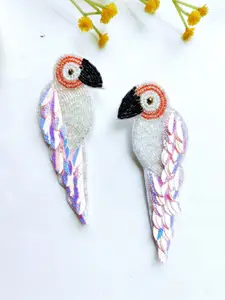 Crunchy Fashion Artificial Beaded Peacock Shaped Drop Earrings