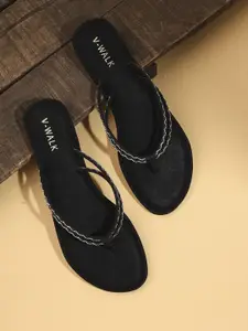 V-WALK Women Embellished T-Strap  Casual Ethnic - Embellished Flats