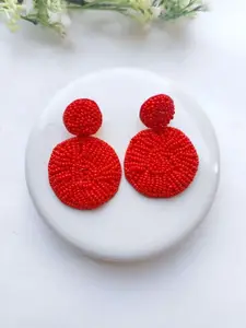 Crunchy Fashion Artificial Beaded  Circular Shaped Drop Earrings