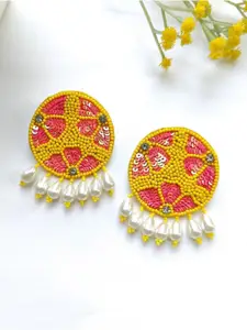 Crunchy Fashion Artificial Beaded Circular Studs