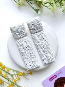 Crunchy Fashion Artificial Beaded Square Drop Earrings