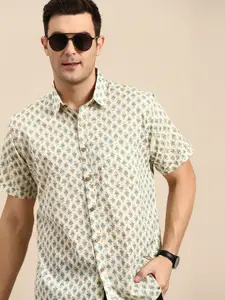 DENNISON Men Ethnic Motifs Block Printed Casual Shirt